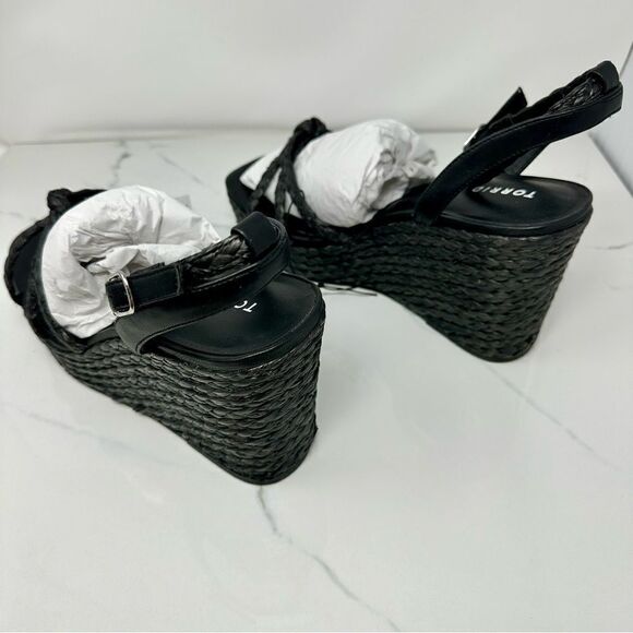 Torrid Strappy Raffia Platform Wedge- Size 12WW - Picture 10 of 15